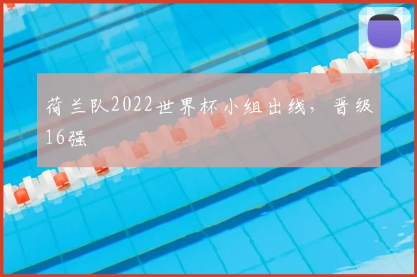 荷兰队2022世界杯小组出线，晋级16强