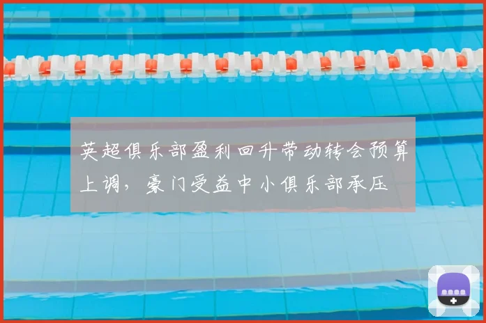 英超俱乐部盈利回升带动转会预算上调，豪门受益中小俱乐部承压